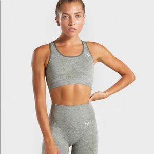 Gymshark vital seem less sports bra in khaki marl